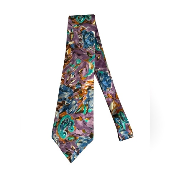 Halston III Other - Halston III Men’s Vintage 100% Italian Silk Floral Tie